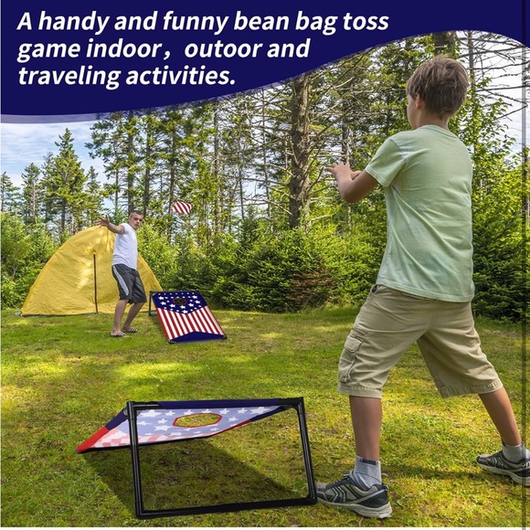 Portable Cornhole Board Set w8Bean Bag&Carrying Bag Indoor/OutdoorTossGameSets - Picture 8 of 8